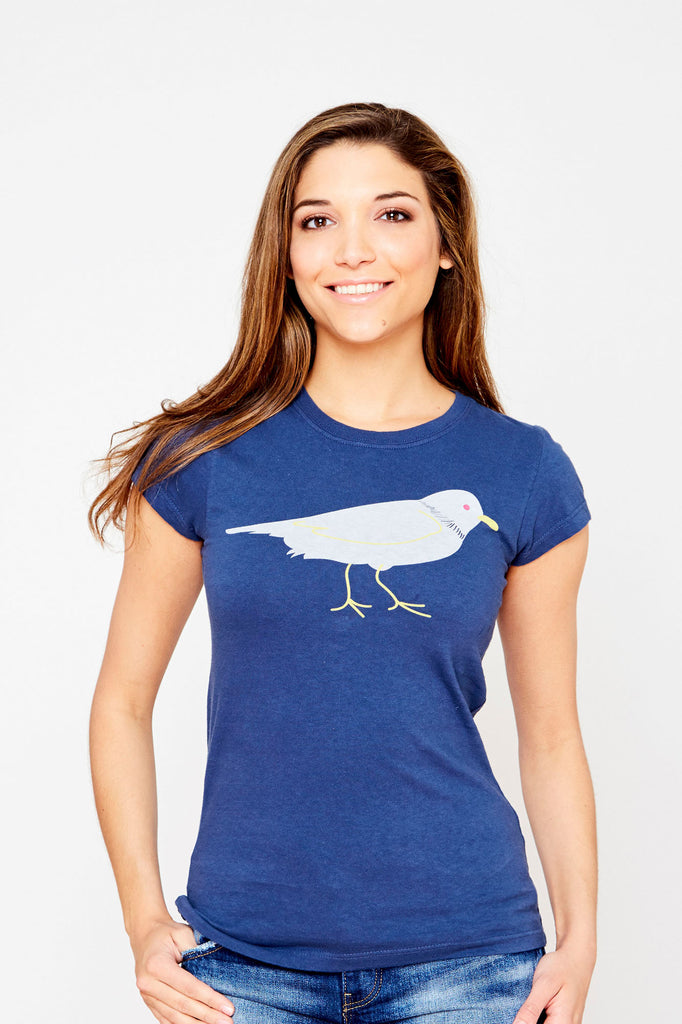 Piping Plover Tee in Navy