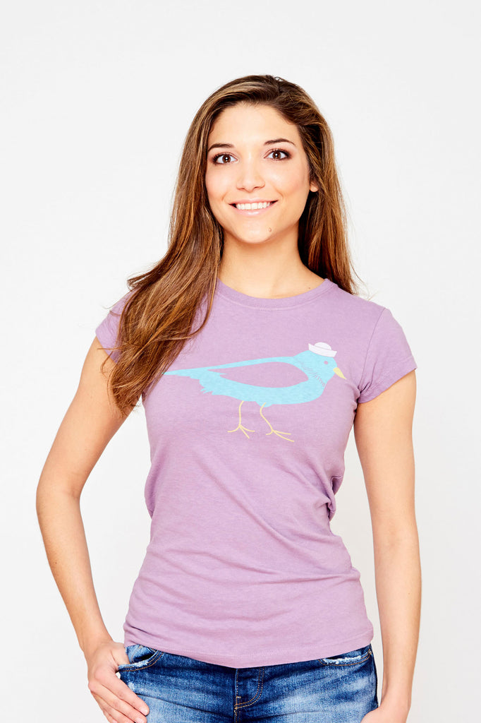 Piping Plover Tee in Eggplant